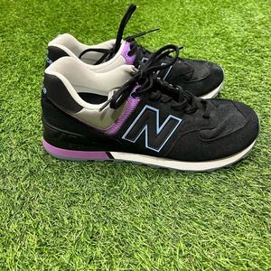 Womens New Balance 574 Black and Purple Size 9